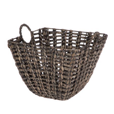 lot 208 image: Better Homes & Gardens Square Natural Black Water Hyacinth Basket, Medium