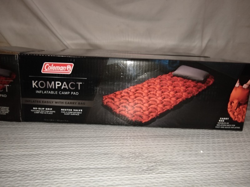 lot 242 image: Coleman Kompact Premium Inflatable Camp Pad, Tiger Lily