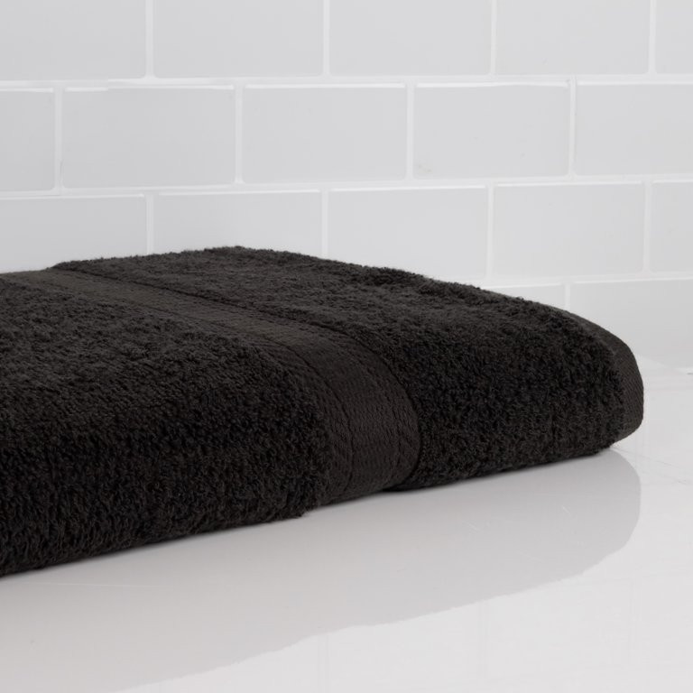 lot 255 image: Mainstays Basic Solid Bath Sheet, Rich Black