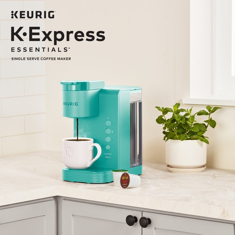 lot 310 image: Keurig K-Express Essentials Single Serve K-Cup Pod Coffee Maker, Tropical Blue
