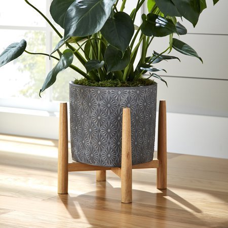 lot 311 image: Better Homes & Gardens Brynn 10in Round Concrete Planter,Grey