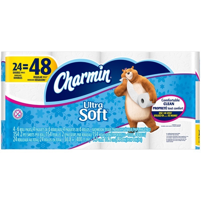 lot 319 image: Charmin Ultra Soft Toilet Paper Double Rolls