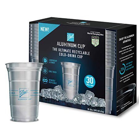 lot 330 image: Ball Aluminum Cup The Ultimate 100% Recyclable Cold-Drink Cup 20 oz. Cup, 30 Cups Per Pack