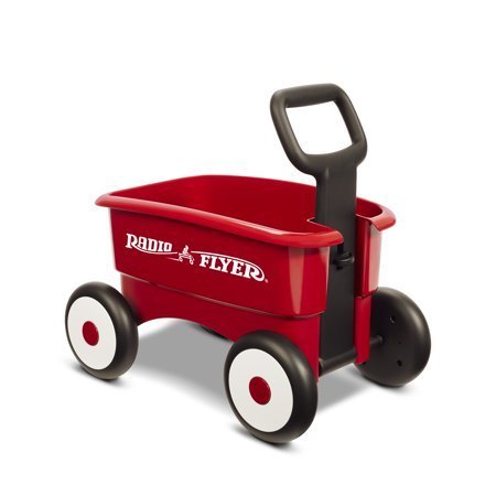 lot 410 image: Radio Flyer, My 1st 2-in-1 Play Wagon Push Walker, Red