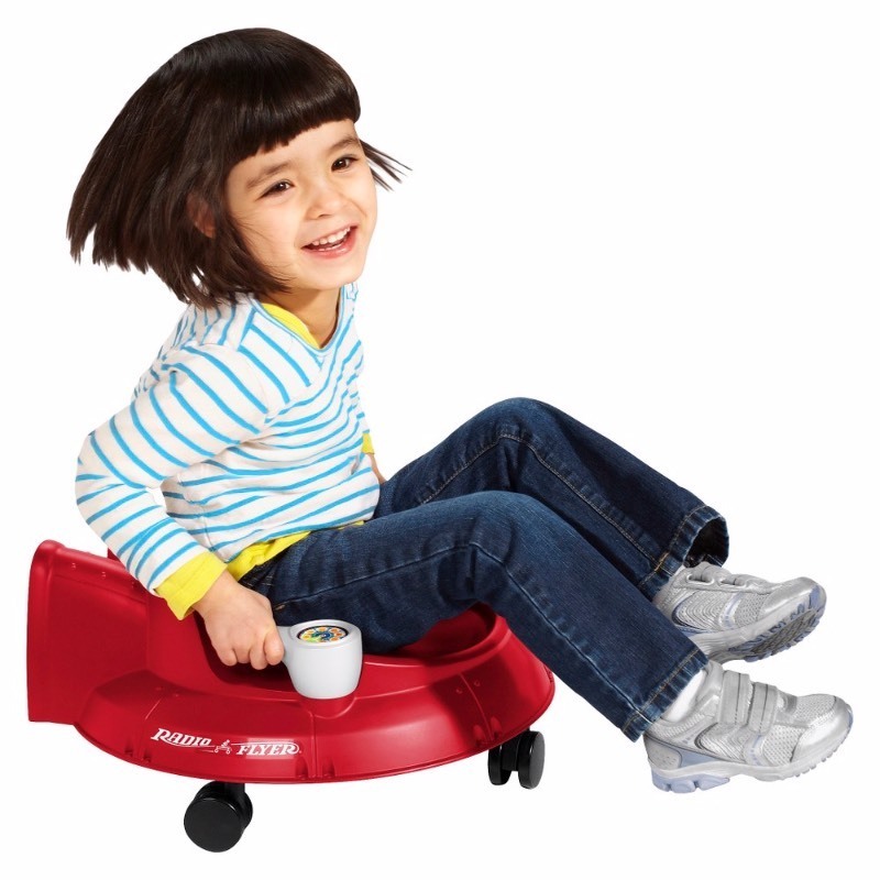 lot 417 image: Radio Flyer, Spin N Saucer, Caster Ride-on for Kids, Red