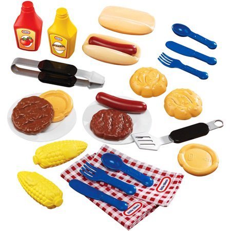 lot 455 image: Little Tikes Backyard Barbeque, 26 Piece Grillin Goodies Play Food Set