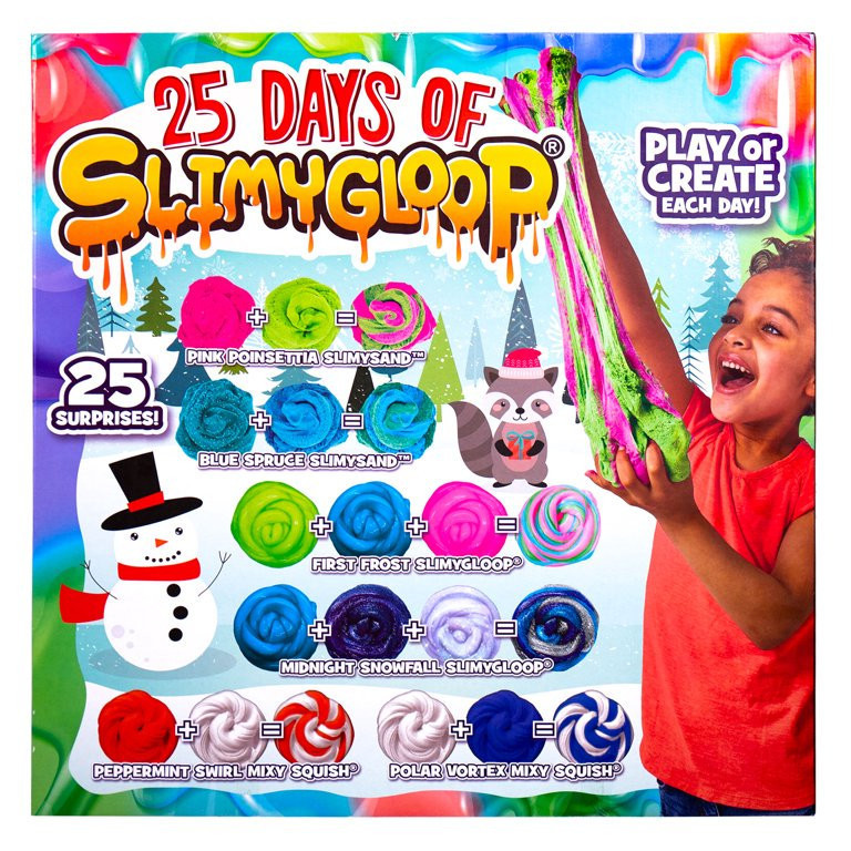 lot 462 image: 25 Days of SLIMYGLOOP, Sensory Advent Calendar, Reveal 25 Christmas-Themed Compounds & Slime Kit