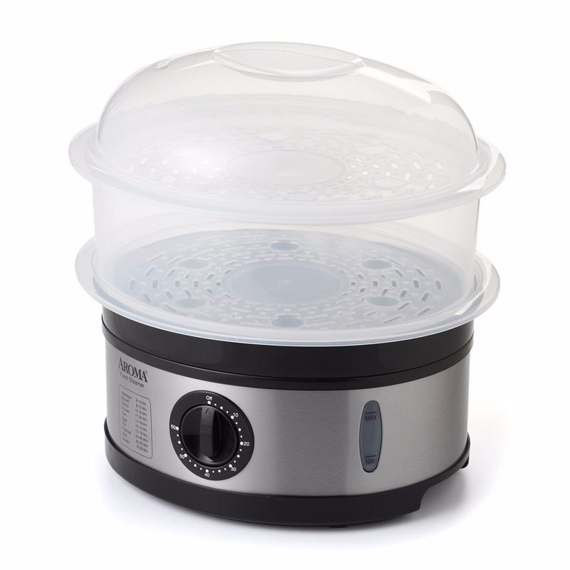 lot 477 image: AROMA - 5-Quart Food Steamer - Stainless steel
