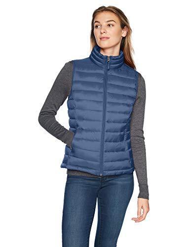 lot 22156 image: Womens Lightweight Water-Resistant Packable Puffer Vest, Navy, Large