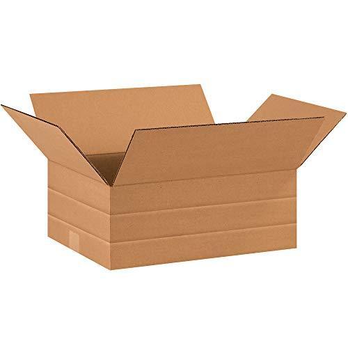 lot 39454 image: Aviditi MD16126 Multi-Depth Corrugated Cardboard Box 16 L x 12 W x 6 H, Kraft, for Shipping, Packing and Moving (Pack of 25)