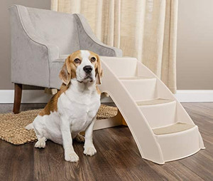 lot 20263 image: PetSafe CozyUp Pet Steps - PupSTEP Dog and Cat Stairs - Lightweight Durable Plastic Frame Supports up to 70 lb - Side Rails