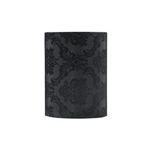 lot 20284 image: Aspen Creative 31401 Transitional Drum (Cylinder) Shape Spider Construction Lamp Shade in Black, 8 wide (8 x 8 x 11)