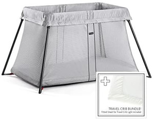 lot 20299 image: BABYBJORN Travel Crib Light - Silver, With Travel Case