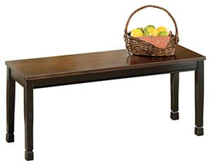 lot 20309 image: Signature Design by Ashley Owingsville Modern Farmhouse Dining Room Bench, Black and Brown