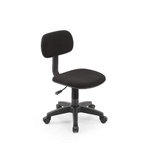lot 20312 image: Hodedah Armless, Low-Back, Adjustable Height, Swiveling Task Chair with Padded Back and Seat in Black