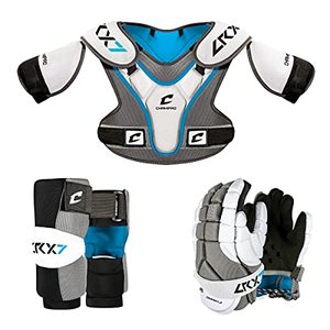 lot 22315 image: CHAMPRO LRX7 Lacrosse Pad Sets, GREY , Medium