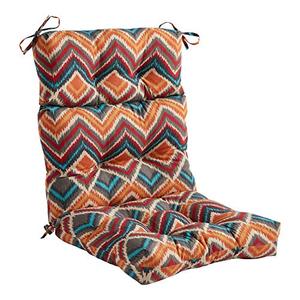 lot 22339 image: Greendale Home Fashions AZ4809-SURREAL Aztec 44 x 22 Outdoor SeatBack Chair Cushion, Set of 1
