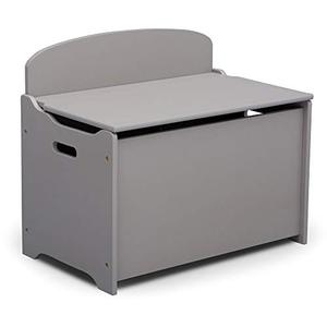 lot 22340 image: Delta Children MySize Deluxe Toy Box - Greenguard Gold Certified, Grey
