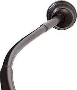 lot 22353 image: Zenna Home NeverRust Rustproof Dual Mount Curved Stall Shower Rod, 32� - 40�, Bronze