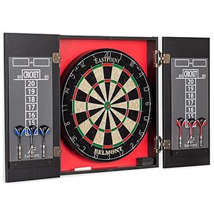 lot 22355 image: EastPoint Sports Belmont Bristle Dartboard and Cabinet Set - Features Easy Assembly - Complete with All Accessories