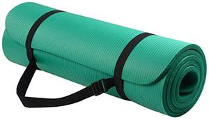 lot 22360 image: Balance From Go Yoga All Purpose Anti-Tear Exercise Yoga Mat with Carrying Strap, Green, One Size (BFGY-AP6GR)
