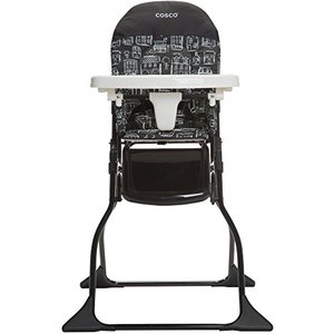 lot 22382 image: Cosco Simple Fold Full Size High Chair With Adjustable Tray