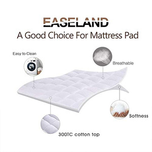 lot 22384 image: EASELAND RV Short Queen Mattress Pad Pillow Top Mattress Cover Quilted Fitted Mattress Protector Cotton Top 8-21 Deep Pocket Cooling Mattress Topper (60x75 Inches, White)