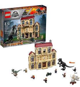 lot 1674 image: $$ LEGO Jurassic World Indoraptor Rampage at Lockwood Estate 75930 Popular Building Kit, Best Fallen Kingdom Indoraptor Dinosaur Toy (1019 Pieces) - Retail $282