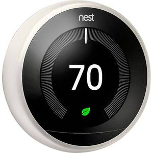 lot 1691 image: Google - Nest Learning Smart Wifi Thermostat - White