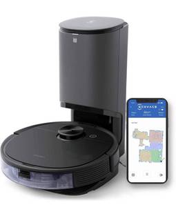 lot 1702 image: $$ ECOVACS Deebot N8 Pro Robot Vacuum and Mop Cleaner, with Self Empty Station, 2600Pa Suction, Laser Based LiDAR Navigation, Carpet Detection, Multi Floor Mapping, Personalized Cleaning - Retail $580