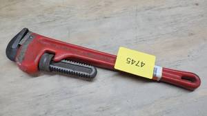 lot 4745 image: The Ridge Tool Co. 18 Pipe Wrench