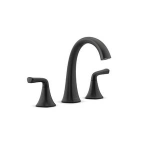 lot 4759 image: KOHLER Sundae 8 in. Widespread 2-Handles Bathroom Faucet in Matte Black
