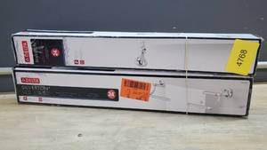 lot 4768 image: Lot of 2 24 Delta Silvertron Towel Bars - 1 Single & 1 Double