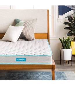 lot 11603 image: Linenspa 6 Inch Innerspring Twin Mattress with Foam Layer - Firm Feel -CertiPUR-US Certified -Mattress in a Box