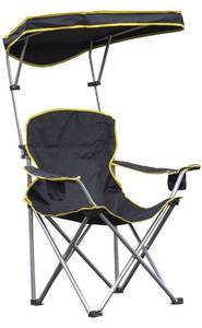 lot 11623 image: Quik Shade Heavy Duty Max Shade Extra Wide Folding Camp Chair with Tilt UV Sun Protection Canopy