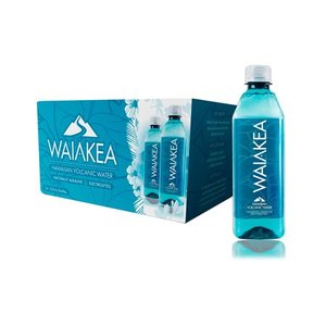 lot 12509 image: Waiakea Hawaiian Volcanic Water, Naturally Alkaline, 100% Upcycled Bottle, 500mL Bottles (Pack of 24)