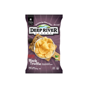 lot 12521 image: Deep River Snacks Black Truffle Kettle Chips, 1.5oz, 24 Ct (-)