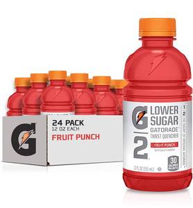 lot 12545 image: G2 Gatorade Fruit Punch, 12 Ounce - 24 per case.