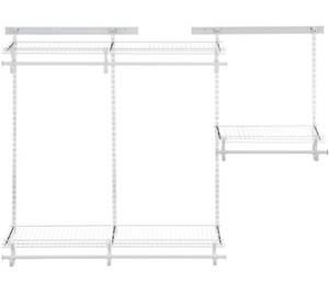 lot 12567 image: ClosetMaid 22873 ShelfTrack 4ft. to 6ft. Adjustable Closet Organizer Kit, White