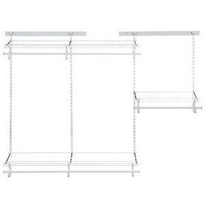 lot 13448 image: Closetmaid ShelfTrack 4 - 6 Closet Organizer Kit, White,Wire