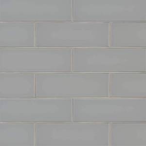 lot 13467 image: MSI Oyster Gray 4 in. x 12 in. Mixed Glass Tile (5 sq. ft.  Lot)