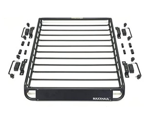 lot 16687 image: MaxxHaul 70115 46 x 36 x 4-12 Roof Rack Rooftop Cargo Carrier Steel Basket, Car Top Luggage Holder for SUV and Pick Up Trucks - 150 lb. Capacity
