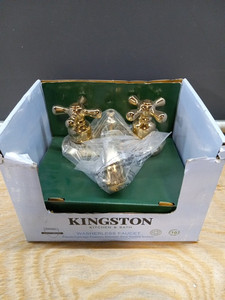 lot 16701 image: Kingston Kitchen & Bath Washerless Faucet , Stainless Steel - Bronze