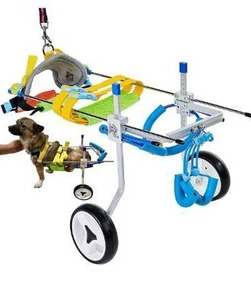 lot 100598 image: HobeyHove Adjustable Dog CartWheelchair, Animal Exercise Wheels��for PetDoggie Wheelchairs with Disabled Hind Legs Walking��Light Weight, Easy Assemble (7-Size)
