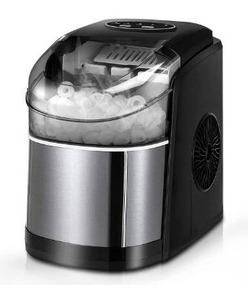 lot 100615 image: Ice Maker Machine for Countertop, Self-Cleaning Function, 26Lbs24H Portable Ice Maker, 9 Ice Ready in 6 Mins, Compact Ice Maker with Ice Scoop & Basket for Home UsePartyCamping (Black)