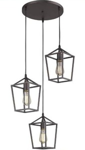 lot 100630 image: Emliviar 3-Light Pendant Lighting, Cluster Pendant Hanging Light for Kitchen Dining Room, Oil Rubbed Bronze Finish, 20065D-3 ORB