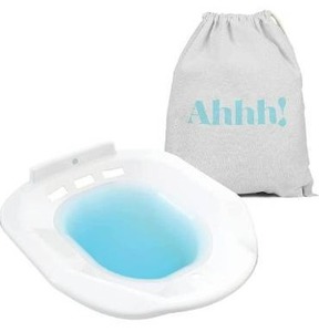 lot 100650 image: Soothic Sitz Bath for Hemorrhoids - Sitz Bath for Toilet Seat - Postpartum, Care Treatment, Yoni Steam Seat for Women, Perineum Relief, Wide Seat, Deeper Bowl