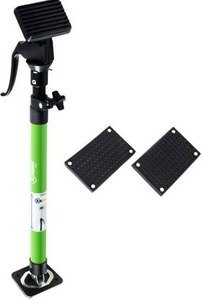 lot 100673 image: XINQIAO Support Pole, Steel Telescopic Quick Support Rod, Adjustable 3rd Hand Support System, Supports up to 154 lbs Construction Tools for Cabinet Jacks Cargo Bars Drywalls(Short-1 Rod, Green)