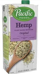 lot 100688 image: Pacific Foods Hemp Original Plant-Based Beverage, 32 Fl Oz (Pack of 12)