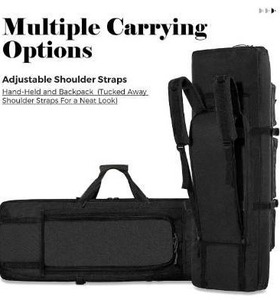 lot 100725 image: DULCE DOM 32364248 inch Double Rifle Case Soft Bag Gun Case, Perfect for Rifle Pistol Firearm Storage and Transportation, All Around Shooting Range Tactical Rifle Backpack, Indoor Outdoor